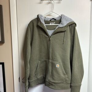 Carhartt fleece lined zip up hoodie